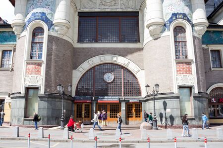 Russia, Moscow, 06/22/2017: Yaroslavsky railway stationのeditorial素材