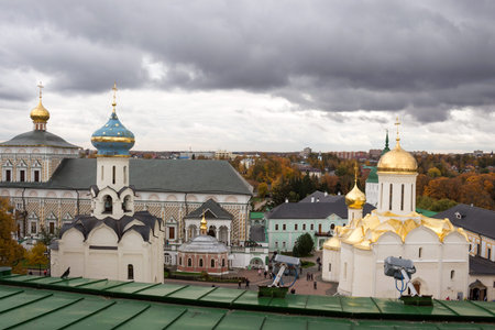 Russia, Sergiev Posad: October 05, 2019. Holy Trinity-St. Sergius Lavra. UNESCO World Heritage Site....