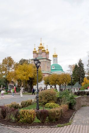 Russia, Sergiev Posad: October 05, 2019. Holy Trinity-St. Sergius Lavra. UNESCO World Heritage Site.のeditorial素材