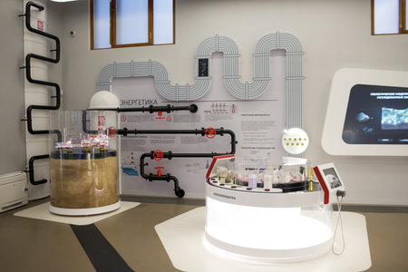 Russia, Moscow, VDNH, October, 12, 2019:  Pavilion 25, Oil, interactive museum.のeditorial素材