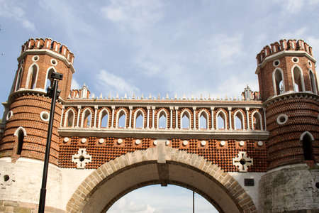 Moscow, Russia - August 21, 2019: Grand Tsaritsyn Palace. Tsaritsyno  -  palace, museum,  park,  reserve in the south of Moscow.のeditorial素材