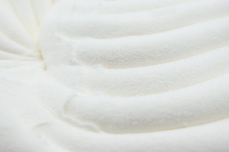 White ice cream background, close-up