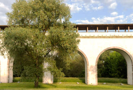 Russia, Moscow,  June 16.2020:  Rostokinskiy aqueduct - a monument of architecture built during the reign of Catherine IIのeditorial素材