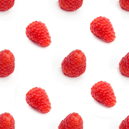 Ripe berry raspberry seamless pattern