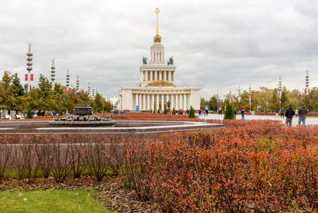 Russia, Moscow, Oktober 24, 2020: Pavilion 1. Autumn vieveのeditorial素材