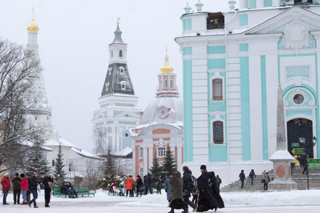 Holy Trinity St. Sergius Lavra, Sergiev Posad, Russia: December 10, 2016.