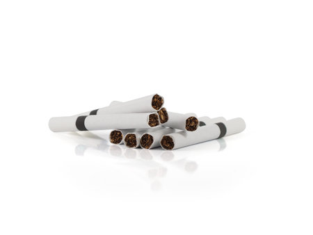Cigaret with white background