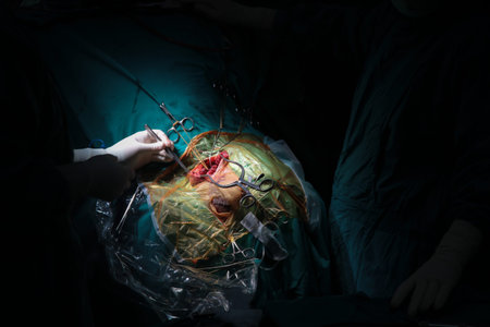 Surgery in the operating roomの写真素材