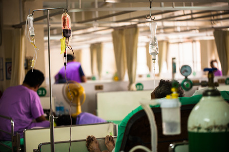 Patients oxygen cylinderの写真素材