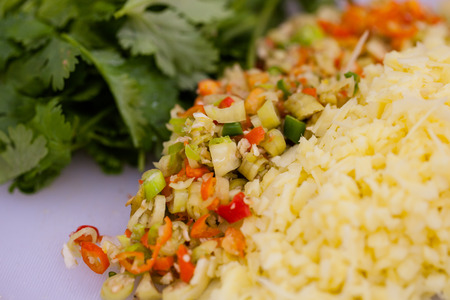 Food of Thailand rice basil pork.の写真素材