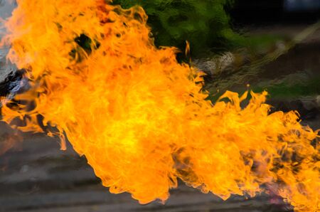 Blaze fire flame background and texturedの写真素材