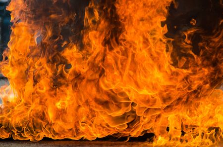 Blaze fire flame background and texturedの写真素材
