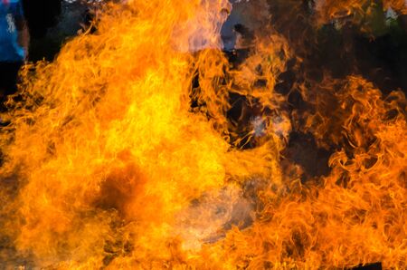 Blaze fire flame background and texturedの写真素材