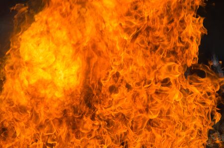Blaze fire flame background and texturedの写真素材