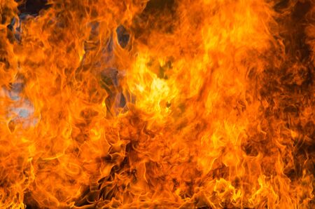 Blaze fire flame background and texturedの写真素材
