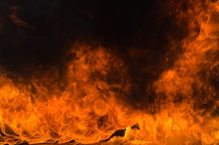 Blaze fire flame background and texturedの写真素材
