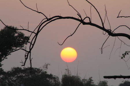 Beautiful summer landscape in the mountains and sunsetの写真素材