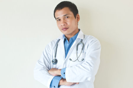 young doctor posing