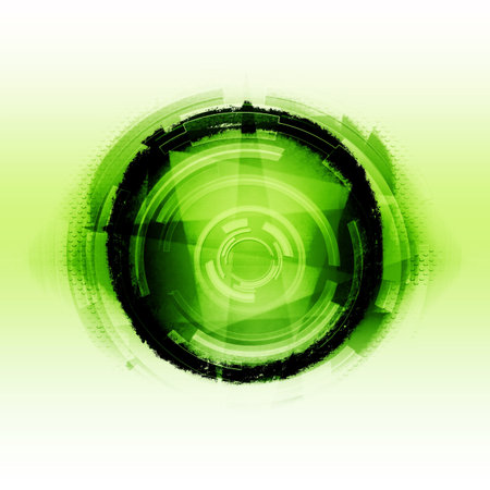Green Abstract Technology Backgroundの写真素材