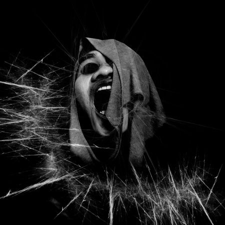 Black And White Horror Background 