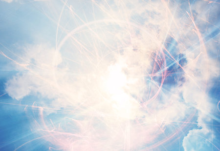 Futuristic Abstract Background,Cloud Computing Concept 