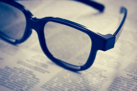Glasses On Newspaperの写真素材