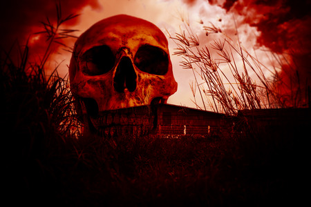 Haunted House,Horror Background For Halloween Concept or Book Coverの写真素材