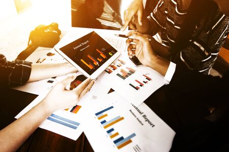 Young business teamwork in meeting processの写真素材