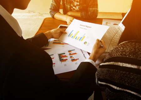 Young business teamwork in meeting processの写真素材