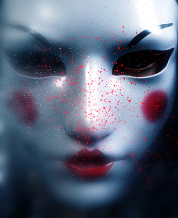 Mask of the death,3d illustrationの写真素材