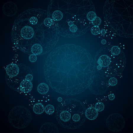 Abstract digital background with technology circuit board texture. Electronic motherboard. Communication and engineering concept.illustration.のイラスト素材