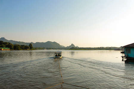 Cruise on a lake in Thailandの写真素材