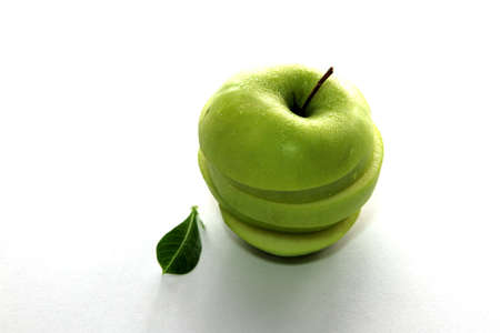 apple sliceの写真素材