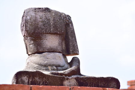 Headless Buddha statue, Ayutthaya Historical Park, Thailandの写真素材