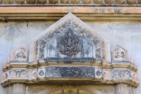 Architectural detail of Patuxai or Victory Gate or Gate of Triumph, Vientiane, Laosの写真素材