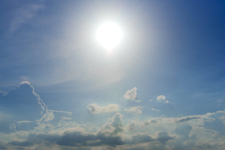 Cloudscape with sun- nature background