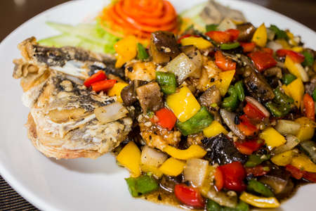 Thai Tamarind Red Snapperの写真素材