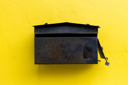 Send a yellow backgroundの写真素材