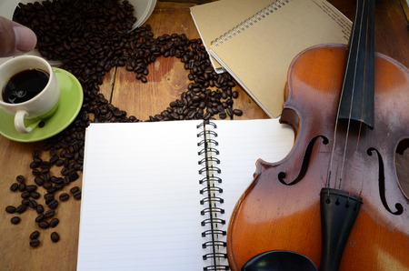 coffee and musicの写真素材