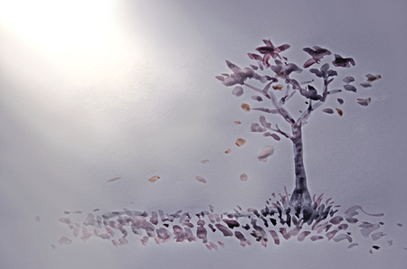 season painting conceptの写真素材