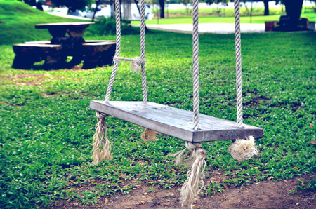 wooden swing