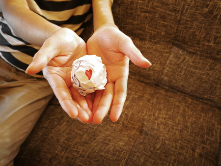 love sign on handの写真素材