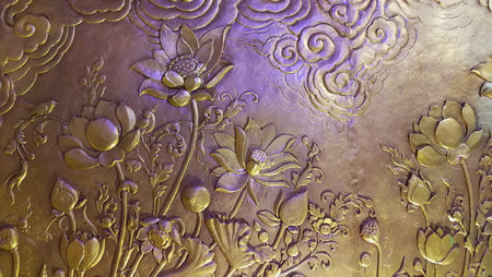 Thai art, temple, background pattern decoration for Buddha temple  .の写真素材