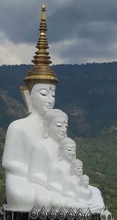 Image of Buddha in Thailand is the five Buddha.の写真素材