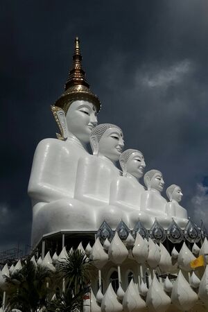 Image of Buddha in Thailand is the five Buddha.の写真素材