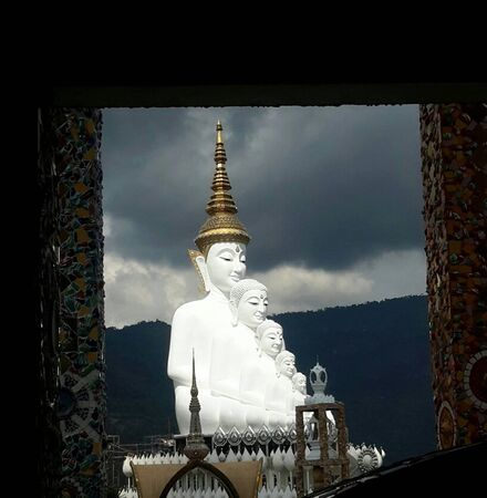 Image of Buddha in Thailand is the five Buddha.の写真素材