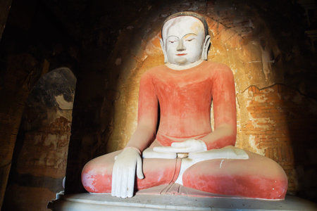 Ancient Buddha statue Myanmarの写真素材