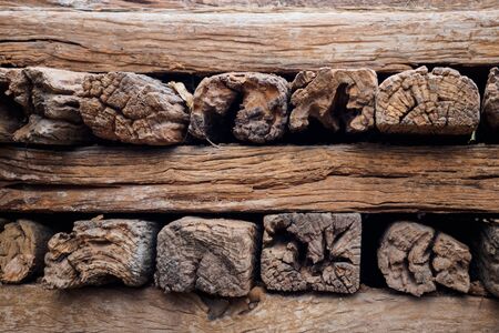 Stack of wooden barsの写真素材