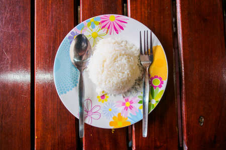 Steamed Riceの写真素材