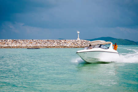Speed boat at Samed island, Thailandのeditorial素材